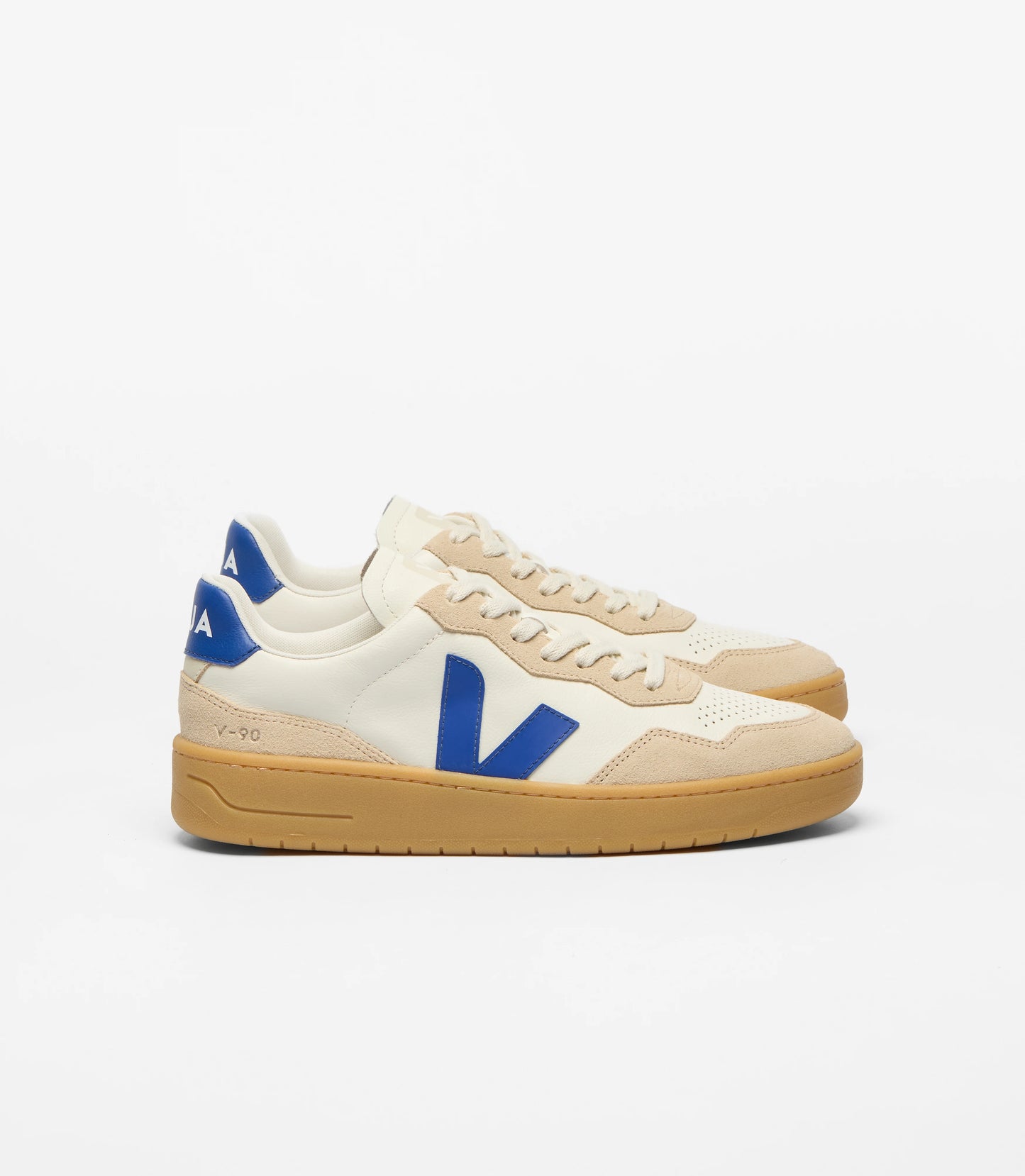 Tenis Veja De Hombre V-90 Leather Pure Atlantique Almond Natural