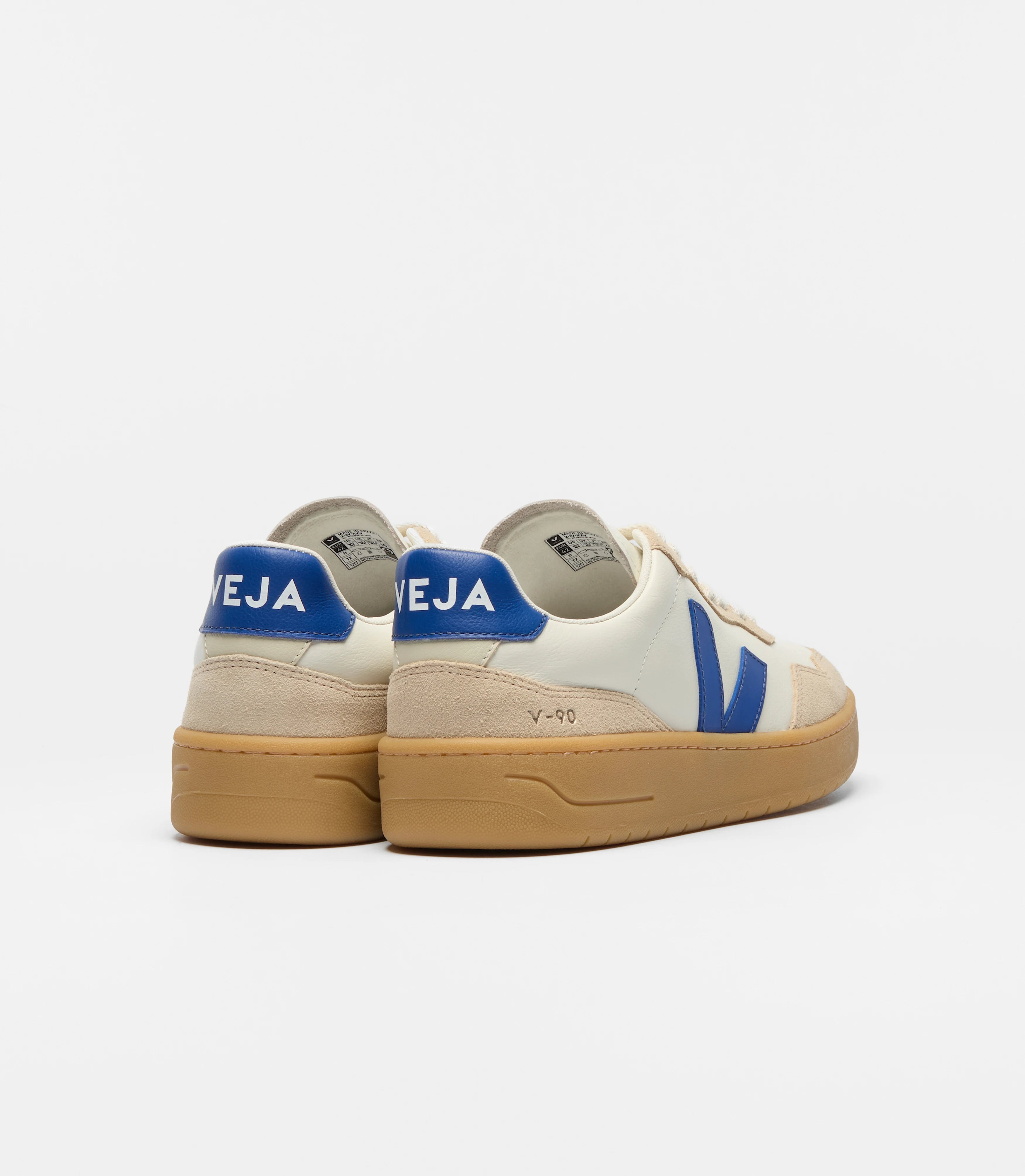 Tenis Veja De Hombre V-90 Leather Pure Atlantique Almond Natural