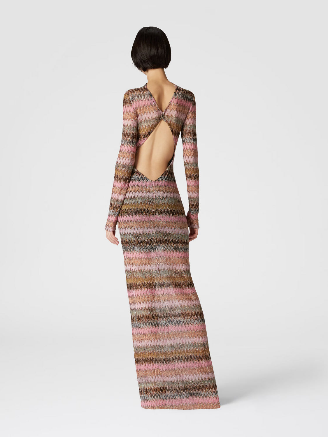 Maxi Vestido Spacedyed With Brown Base