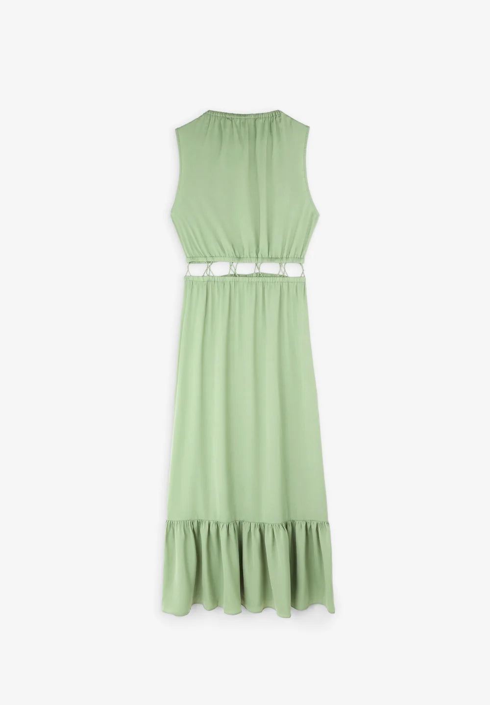 Vestido Saten Cross Waist