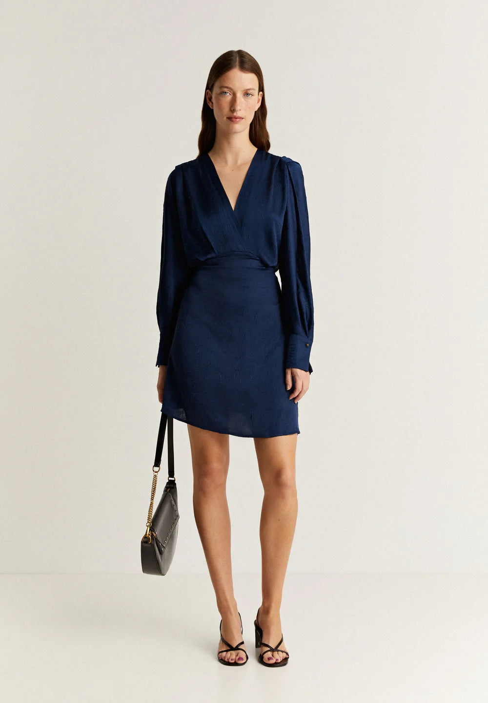 Vestido Saten Crinkle