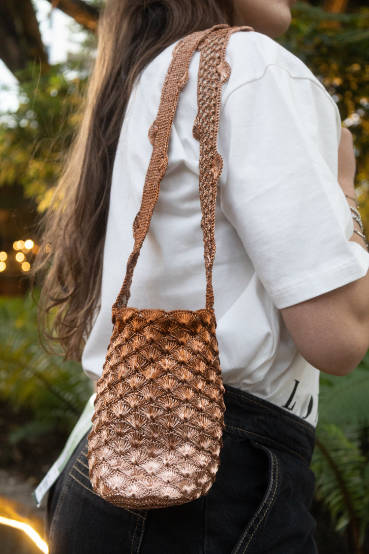 Mochila Kaia Mini Seashell Copper & Rose Gold Edition VERDI MOCHILAS Malva CO