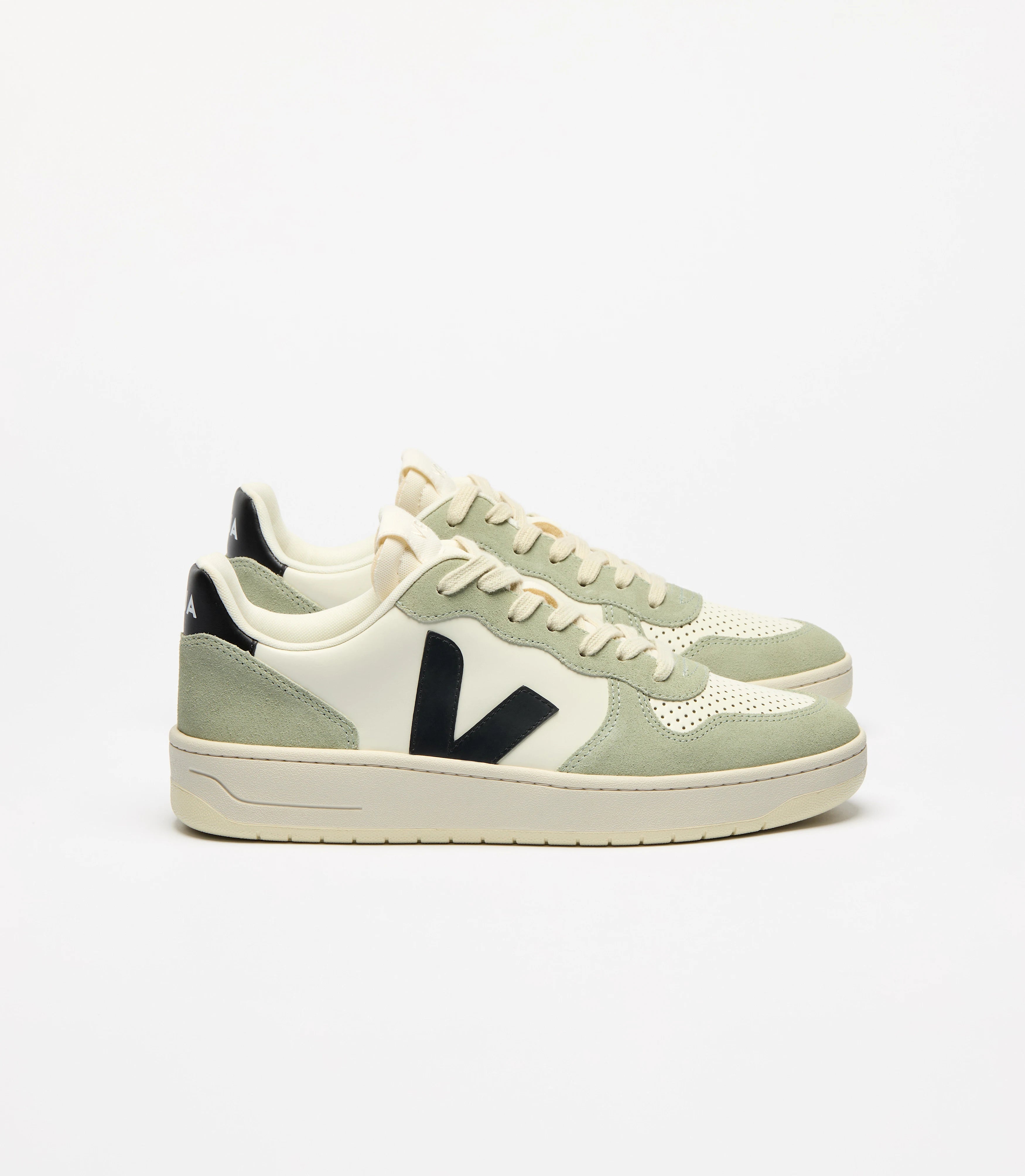 Tenis Veja De Hombre V-10 Leather Pure Black Clay