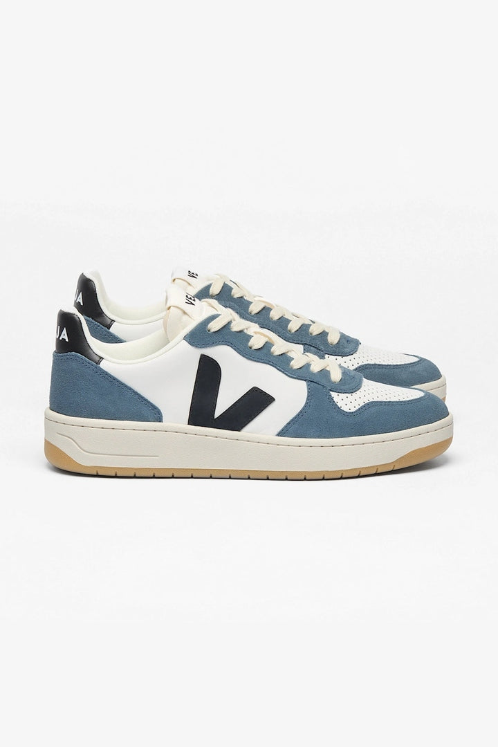 Tenis Veja De Hombre V-10 Leather White Black California