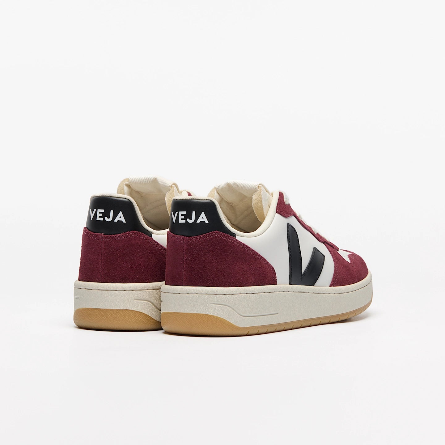 Tenis Veja De Mujer V-10 Leather White Black Amarante