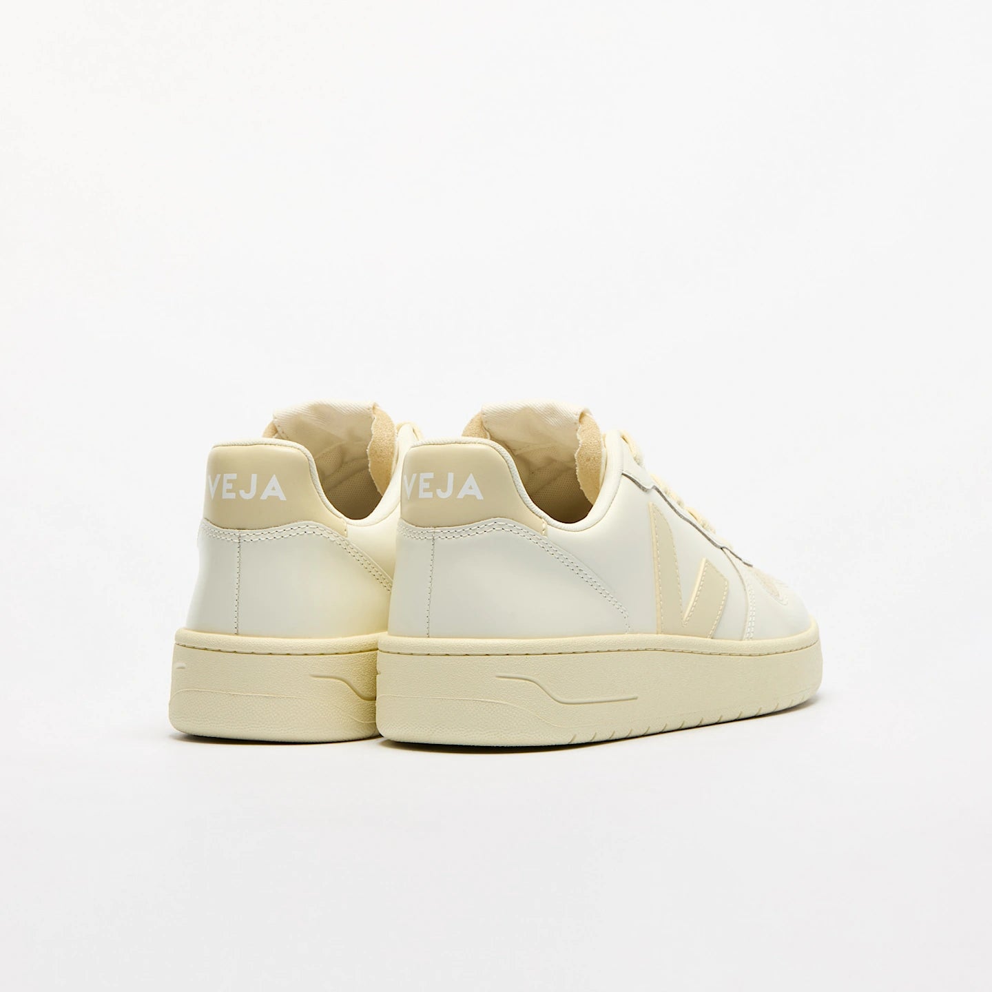 Tenis Veja De Mujer V-10 Leather Pure Calcaire