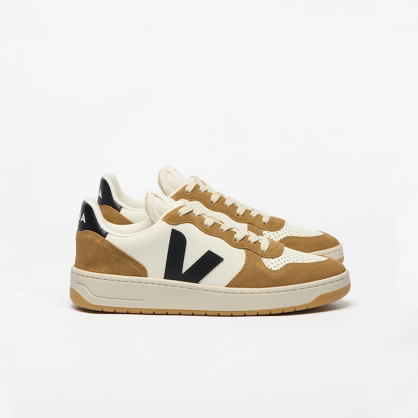 Tenis Veja De Hombre V-10 Leather Pure Black Tent