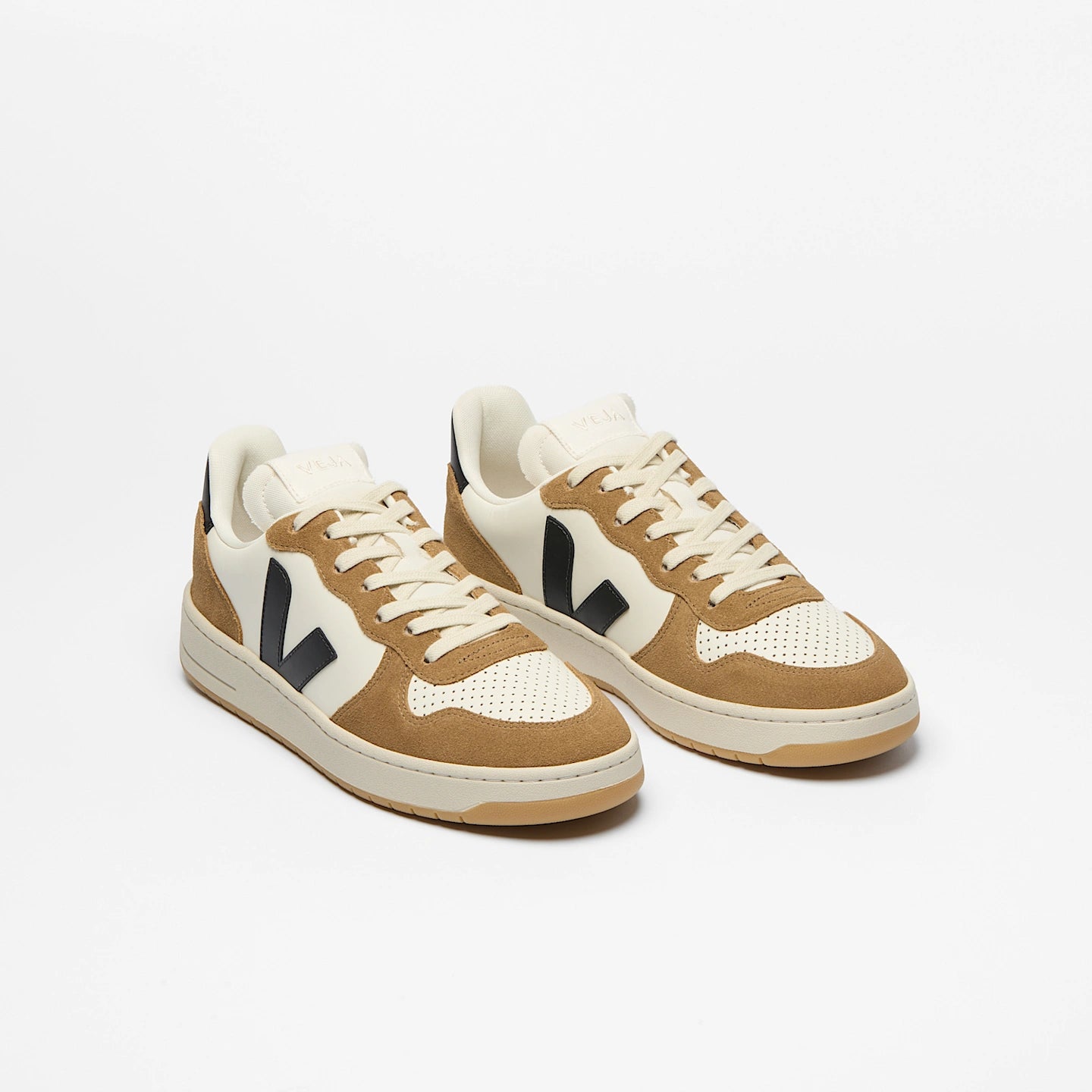 Tenis Veja De Hombre V-10 Leather Pure Black Tent