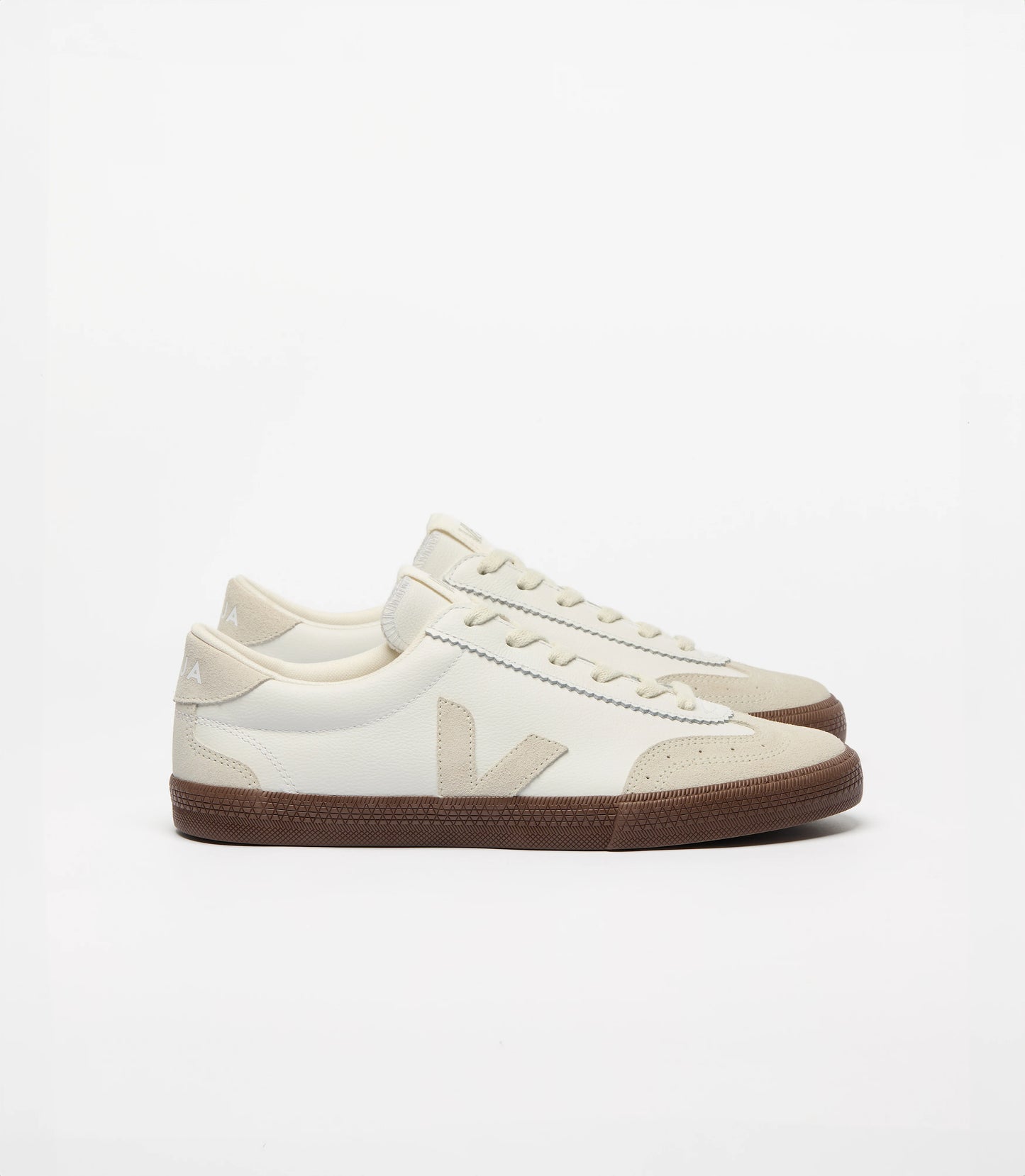 Tenis Veja De Mujer Volley Leather White Natural Bark