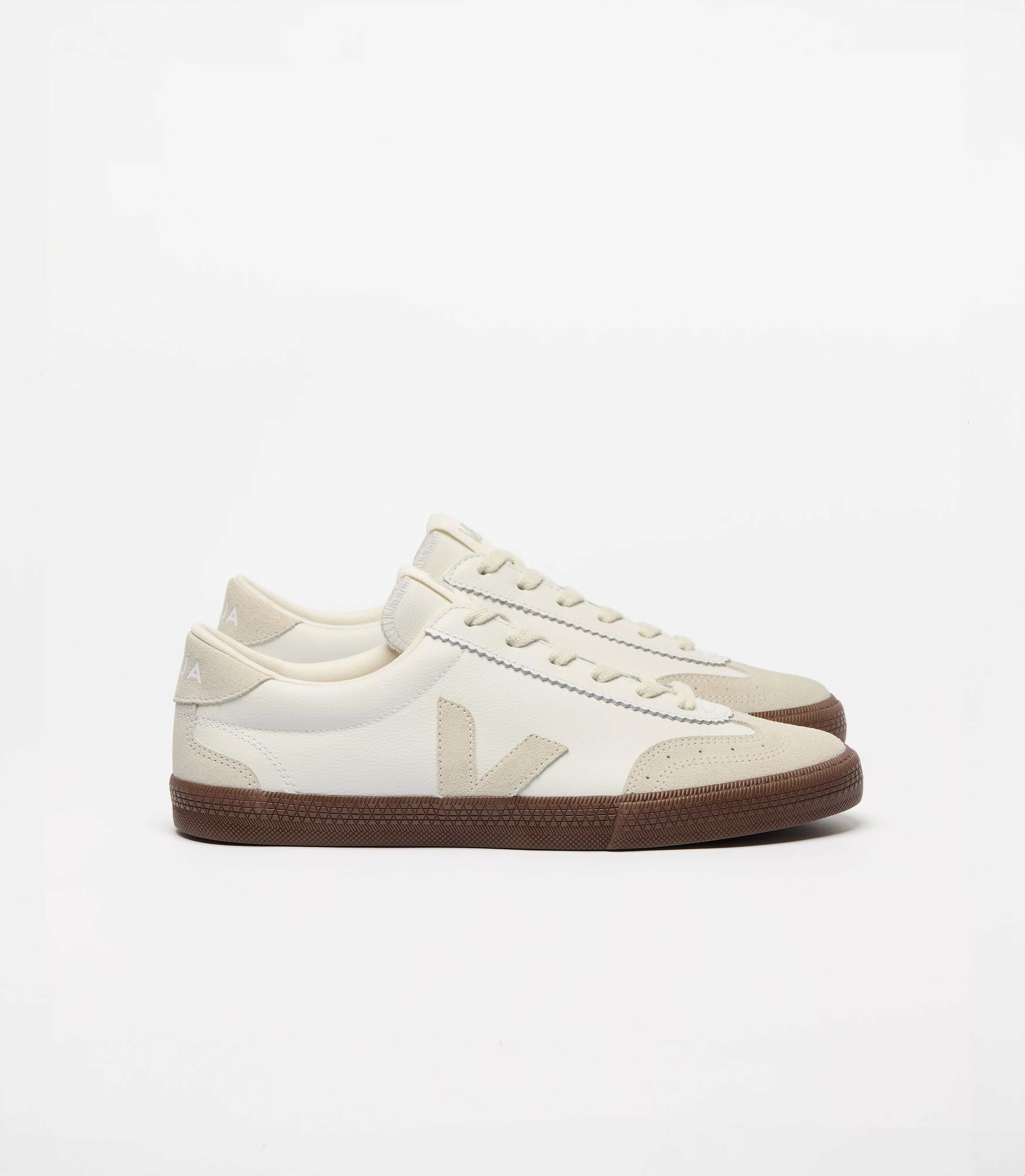 Tenis Veja De Hombre Volley Leather White Natural Bark