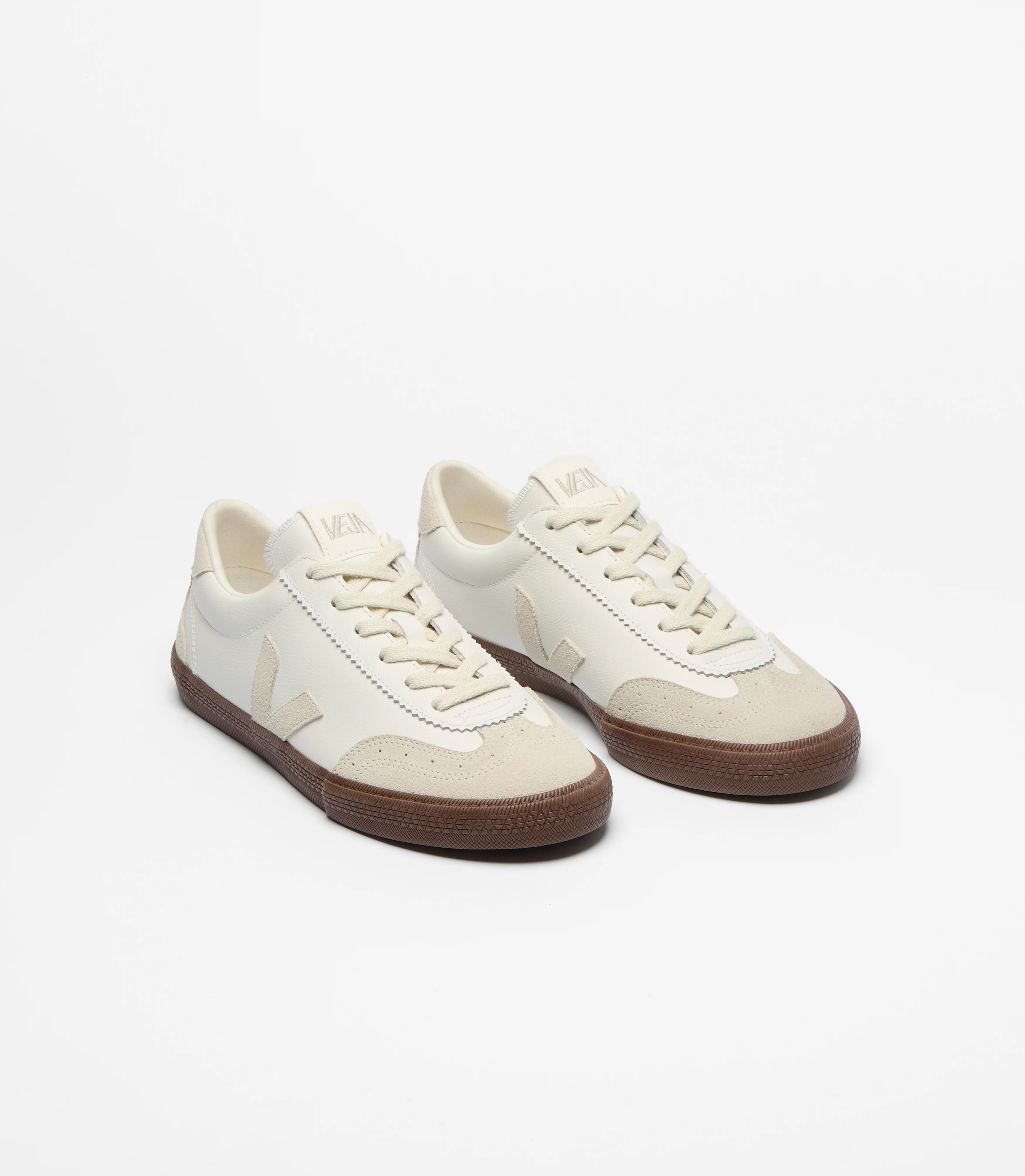 Tenis Veja De Hombre Volley Leather White Natural Bark