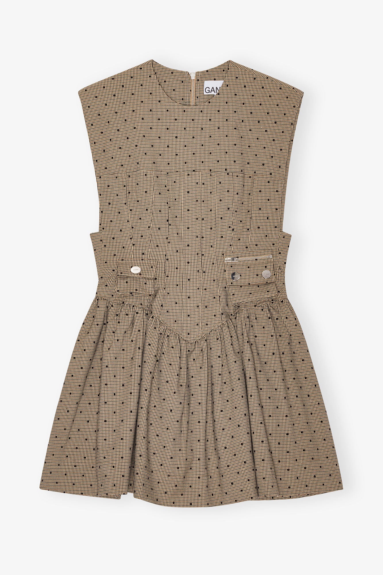 Vestido Flock Check Suiting Corset