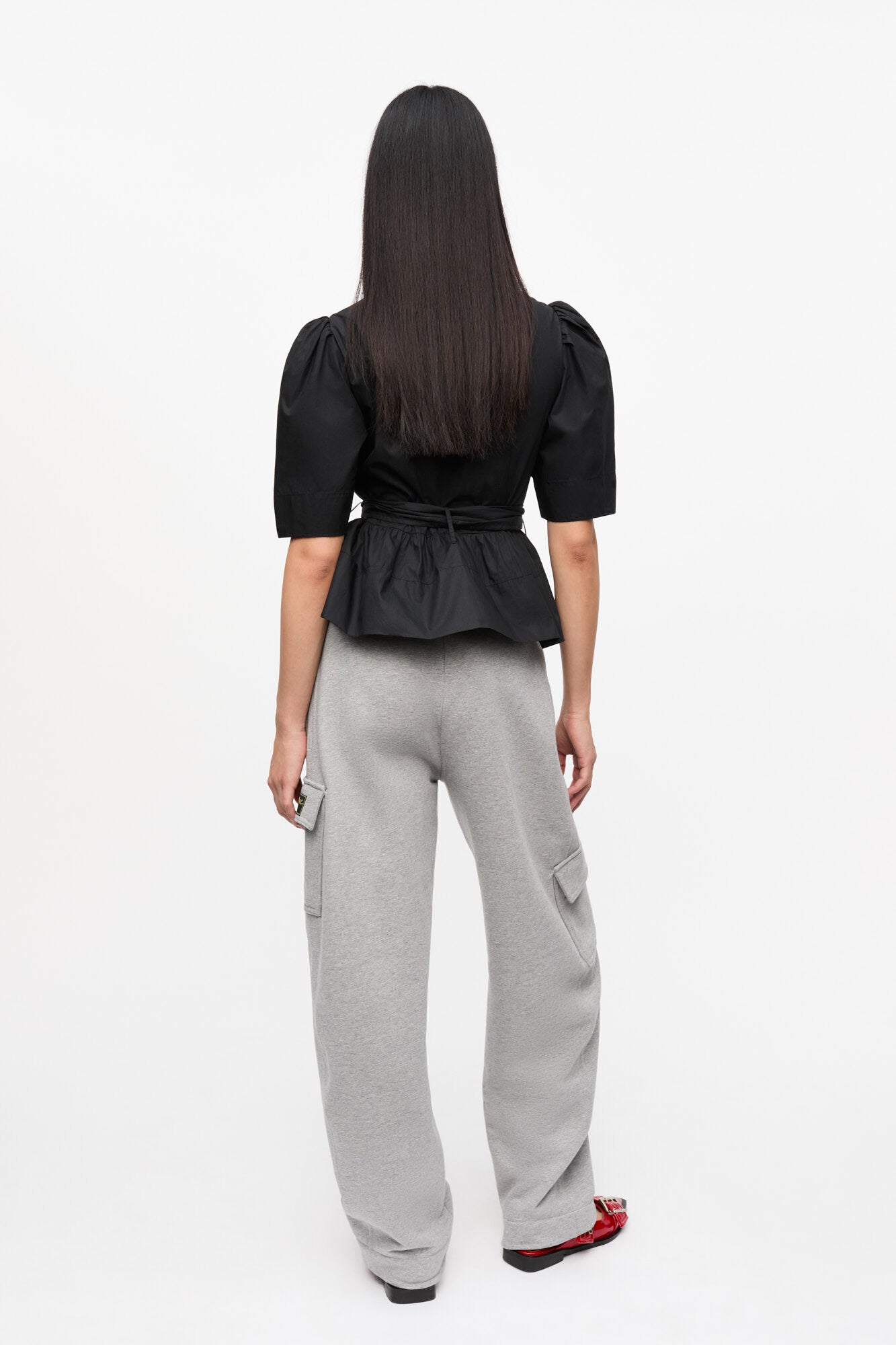 Blusa Washed Stretch Cotton Tie Strap