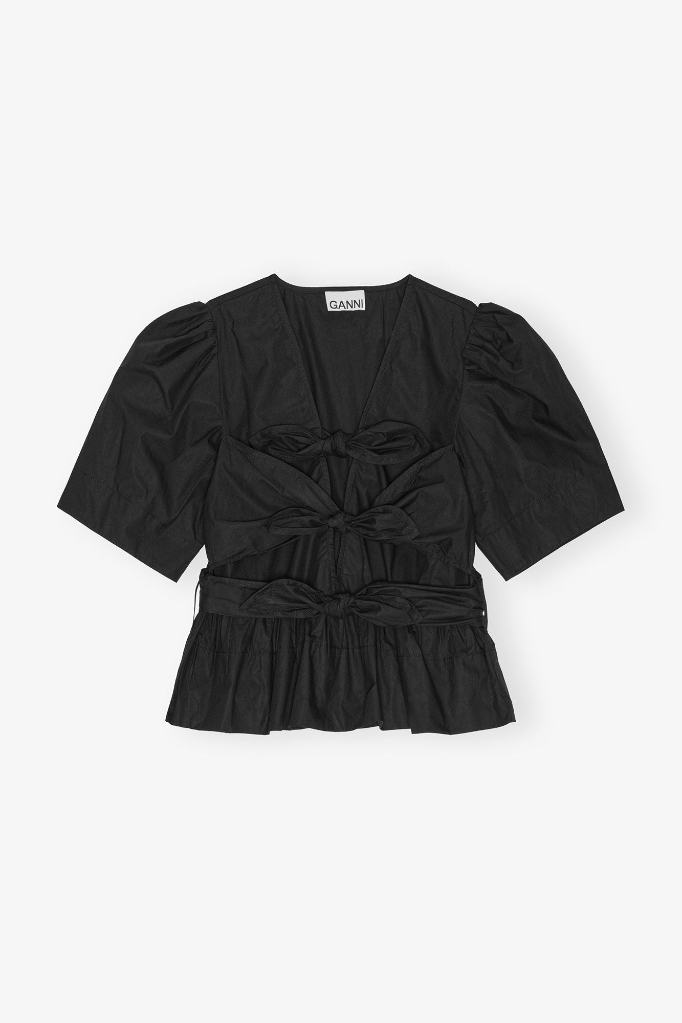 Blusa Washed Stretch Cotton Tie Strap
