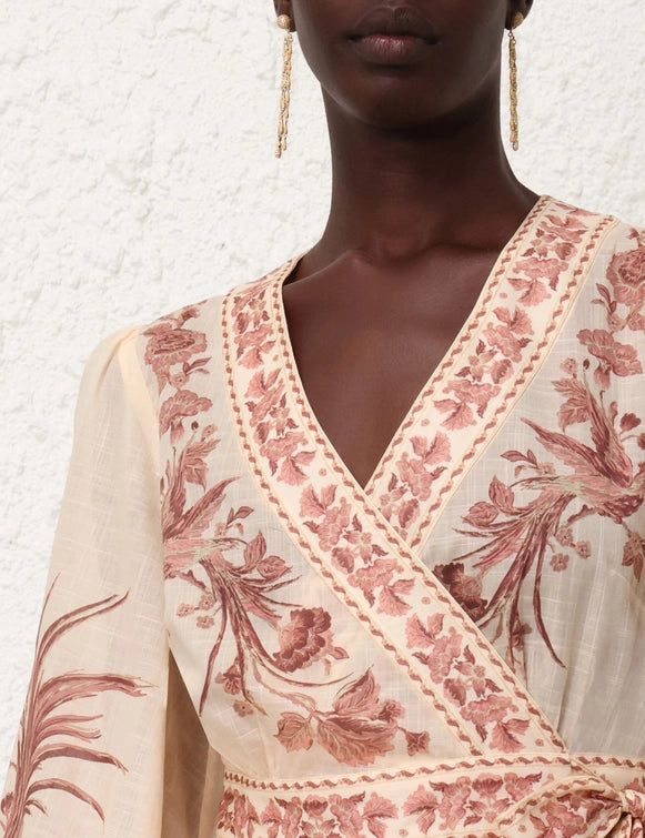 Vestido Waverly Wrap ZIMMERMANN MINI VESTIDOS Malva CO