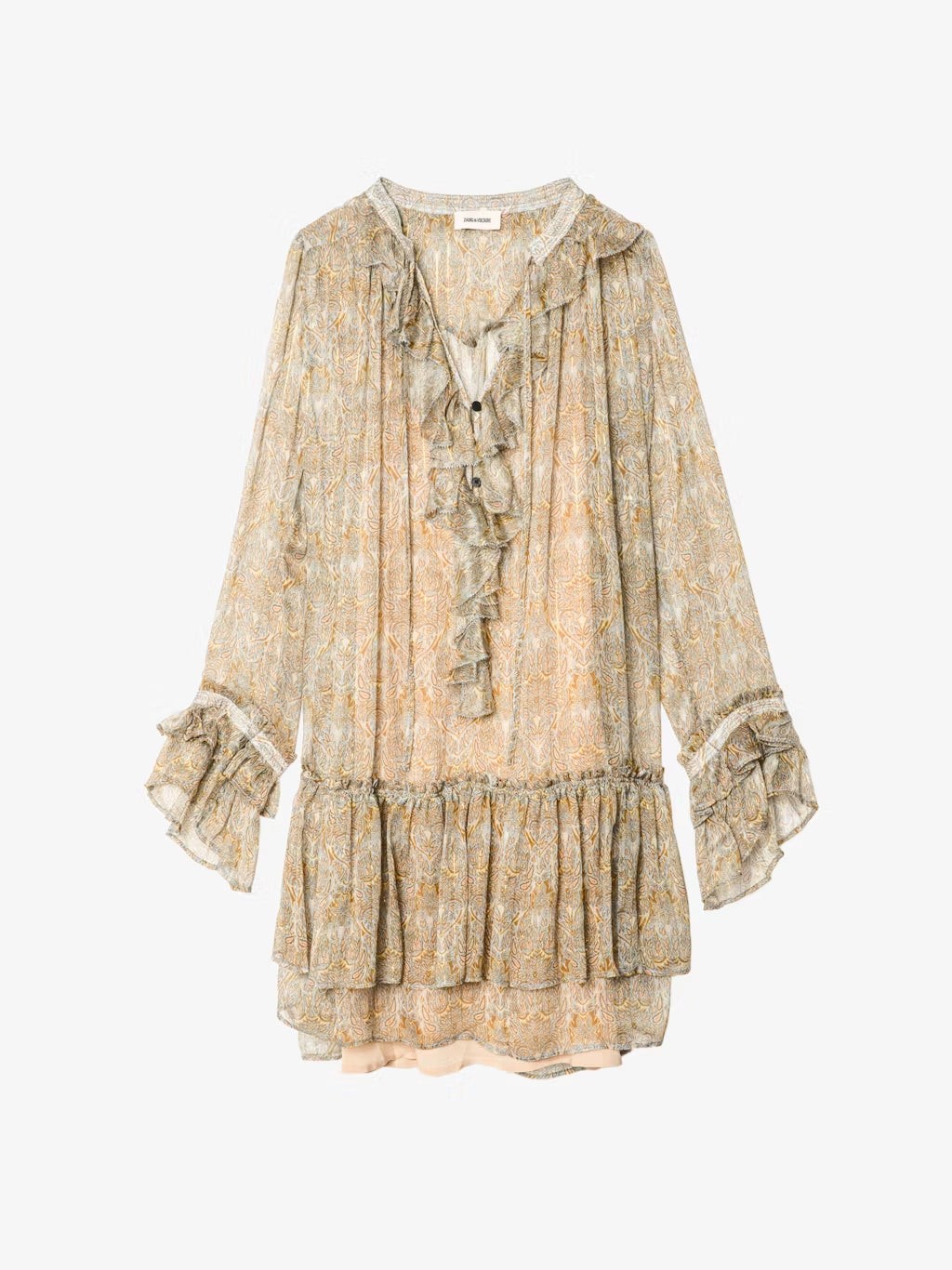 Mini Vestido Ralice Mousseline Paisley ZADIG ET VOLTAIRE MINI VESTIDOS Malva CO