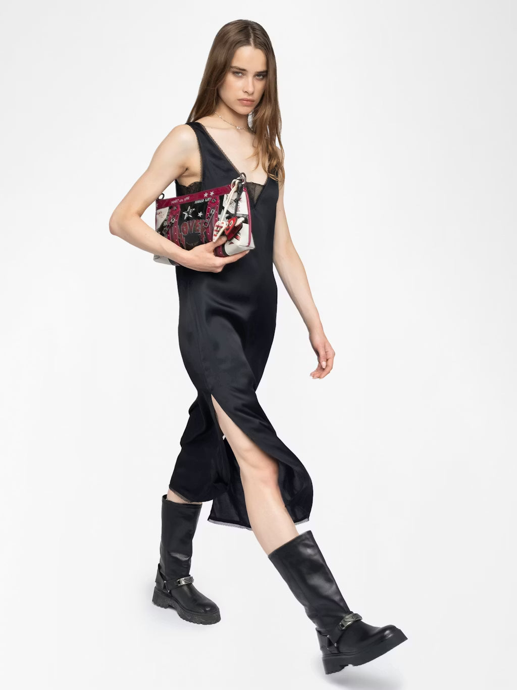 Maxi Vestido Renzo Satin ZADIG ET VOLTAIRE MIDI VESTIDOS Malva CO