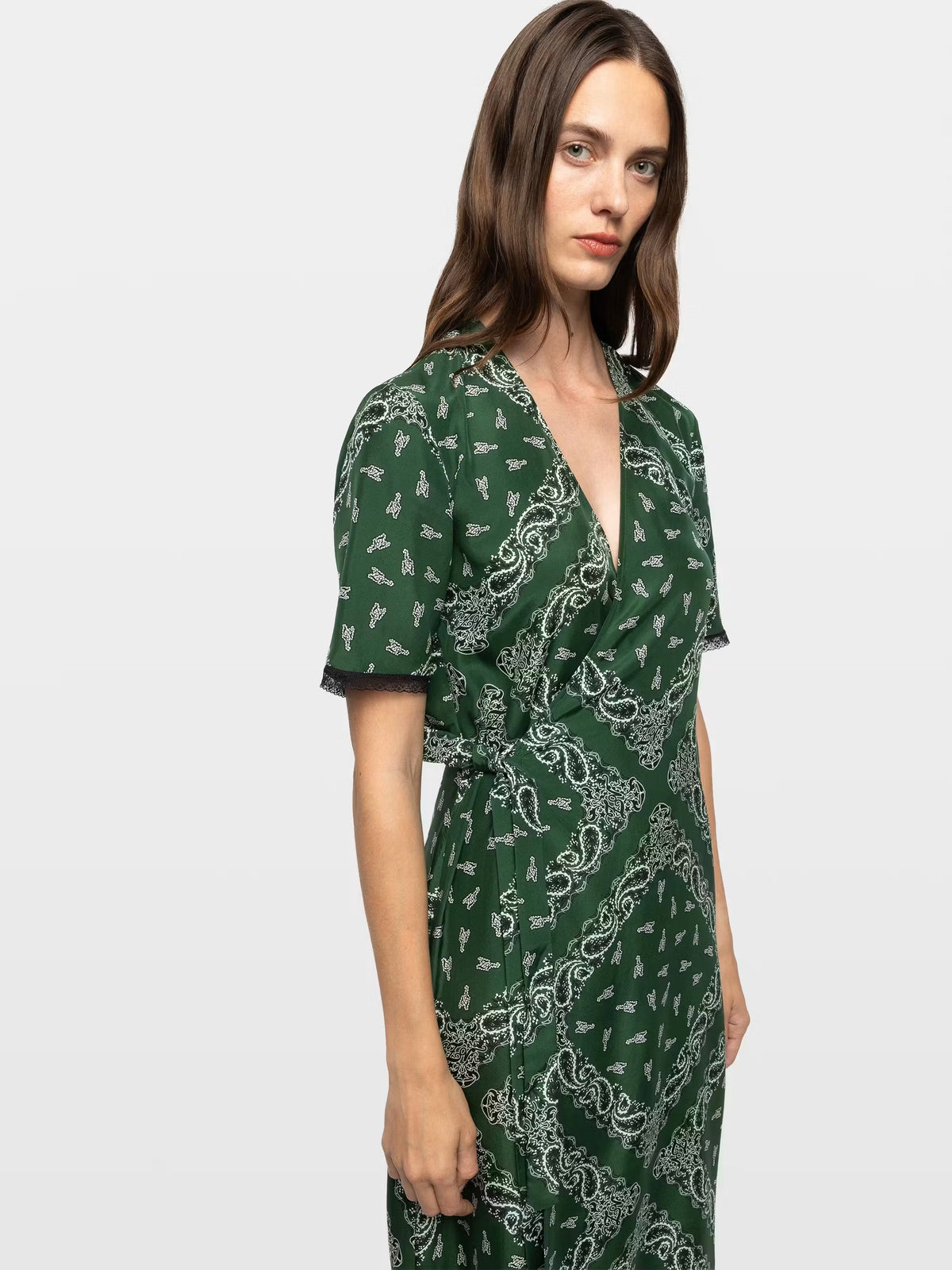 Midi Vestido Reforme Silk Bandana