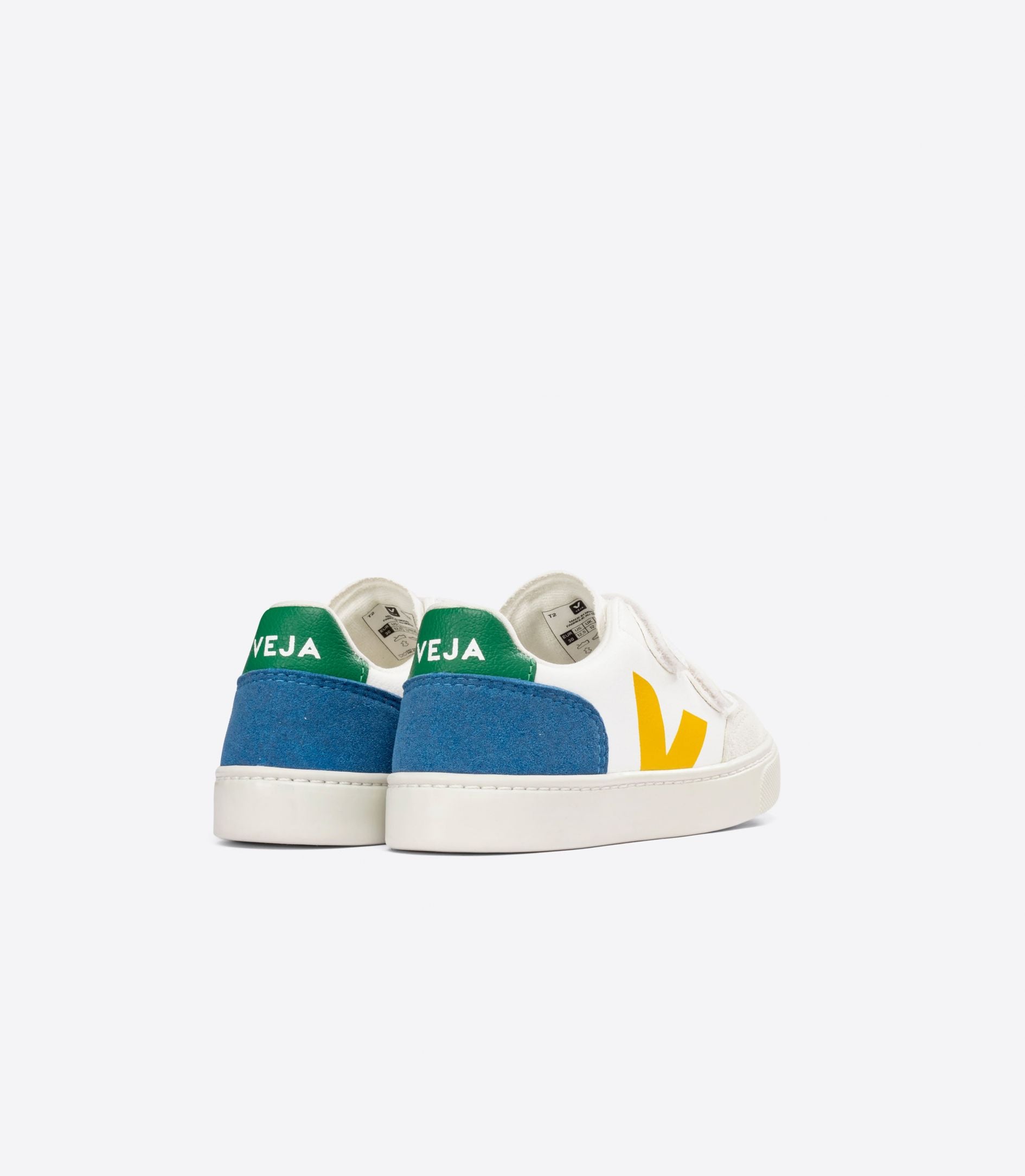 Tenis Veja Kids V-12 Leather White multicolor Indigo