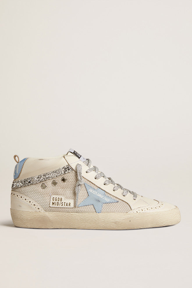 Tenis Golden Goose Mid Star Net And Leather Mujer