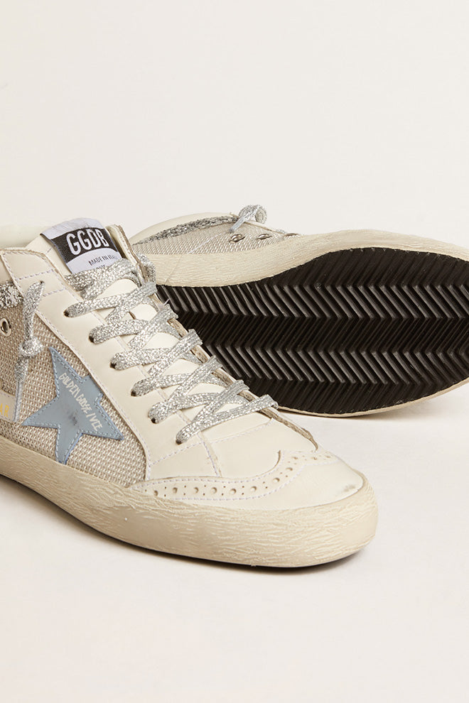 Tenis Golden Goose Mid Star Net And Leather Mujer