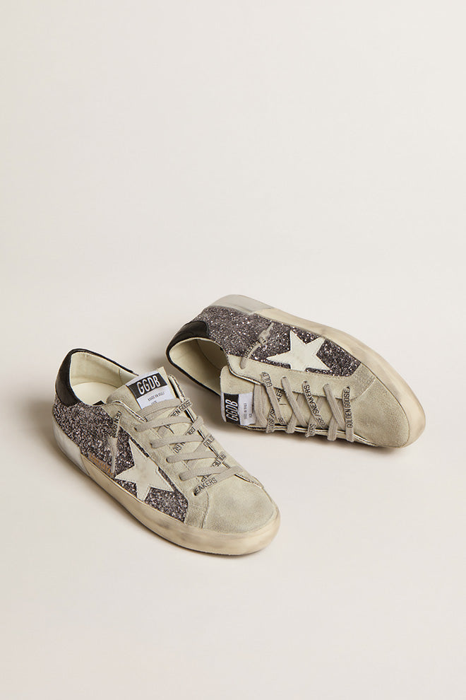 Tenis Golden Goose Super Star Glitter Mujer