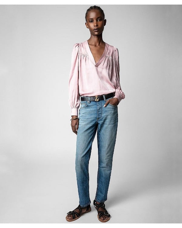 Blusa Telia Satin Deep
