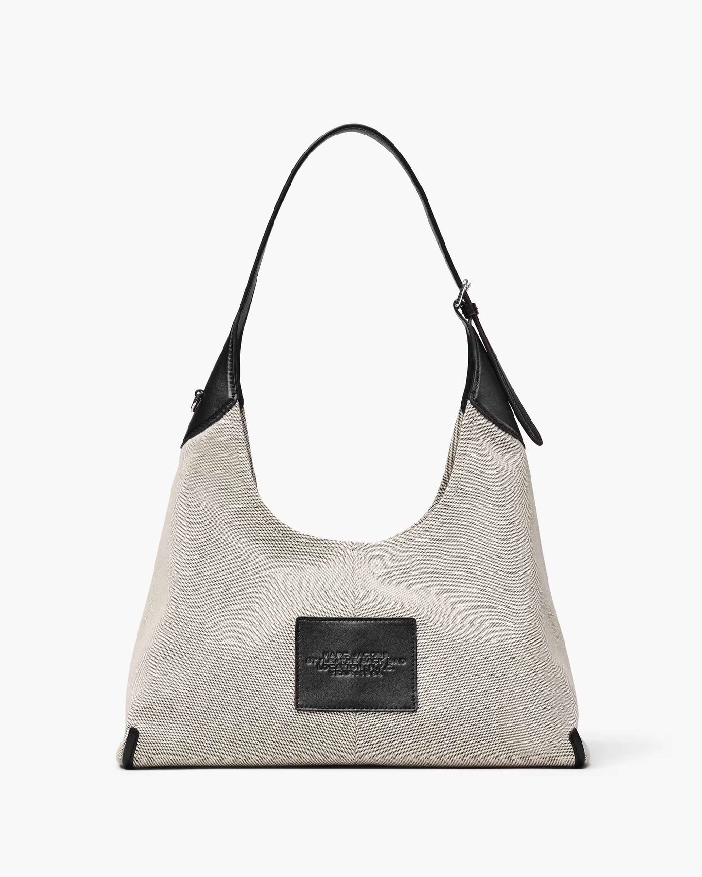 The Leather-Trim Canvas Belted Sack Bag