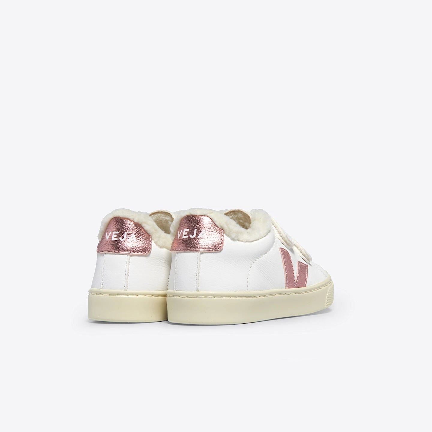 Tenis Veja Kids Esplar Fured Leather White Nacre