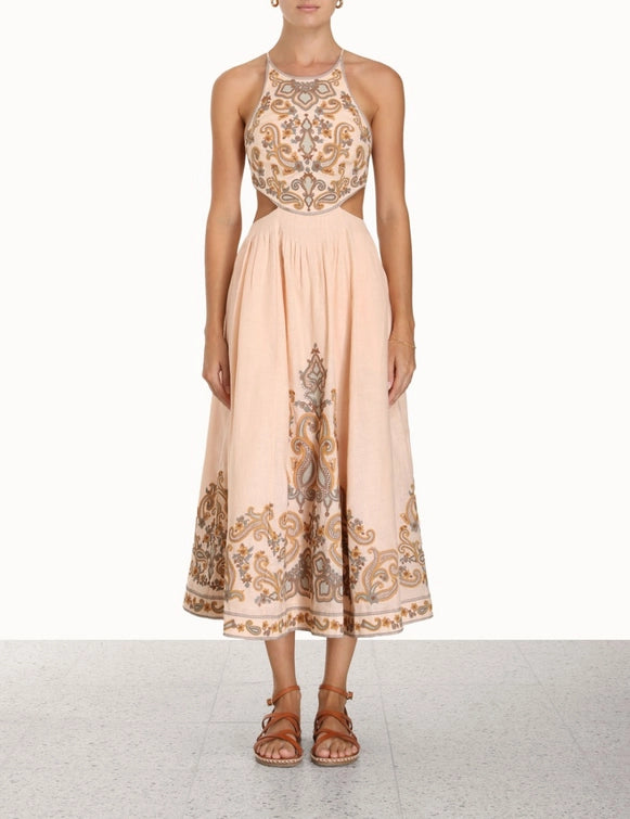 Midi Vestido Devi Halter Tie
