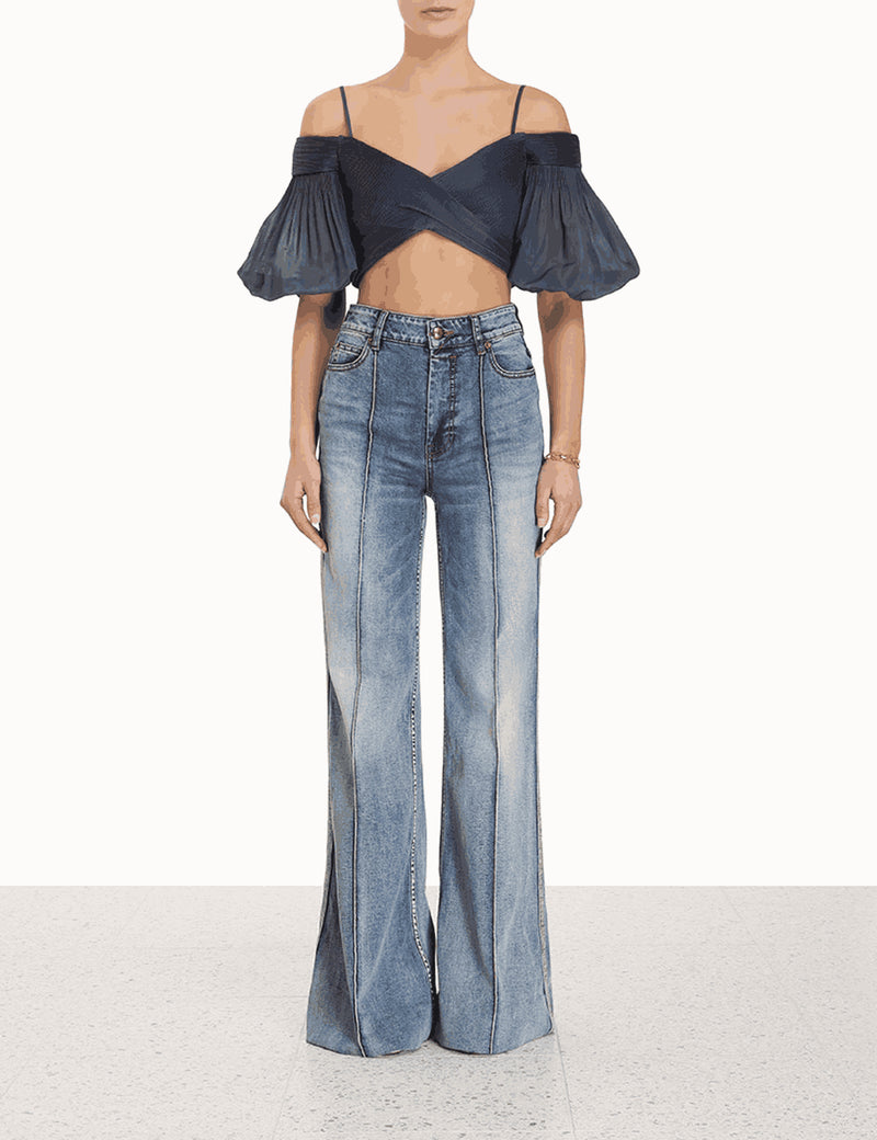 Crop Top Plisado