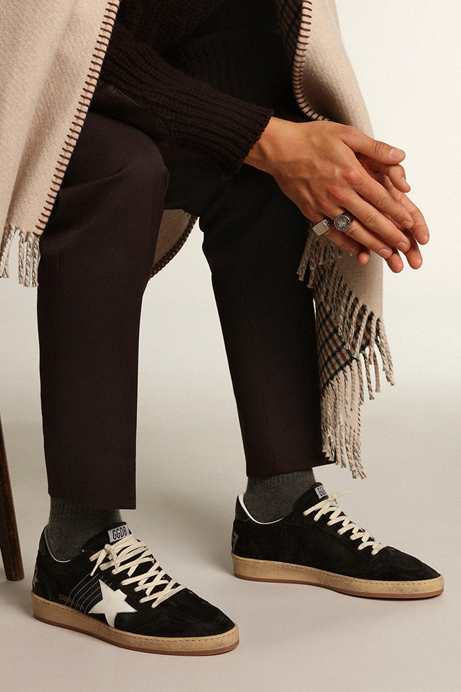 Tenis Golden Goose Ballstar Suede Upper With Stitching